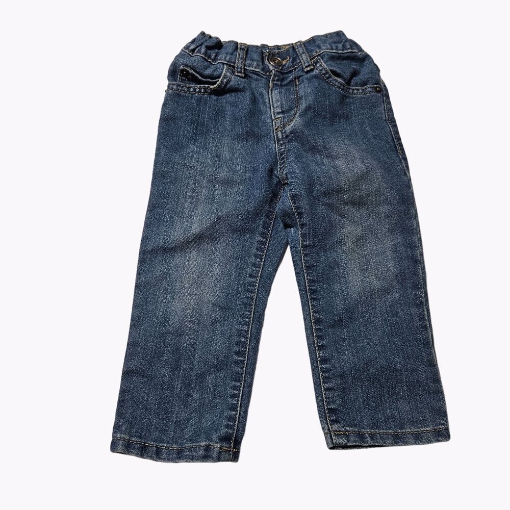 Childrens Place Skinny Toddler Jeans Size 18-24 Months Dark Wash Denim Pants